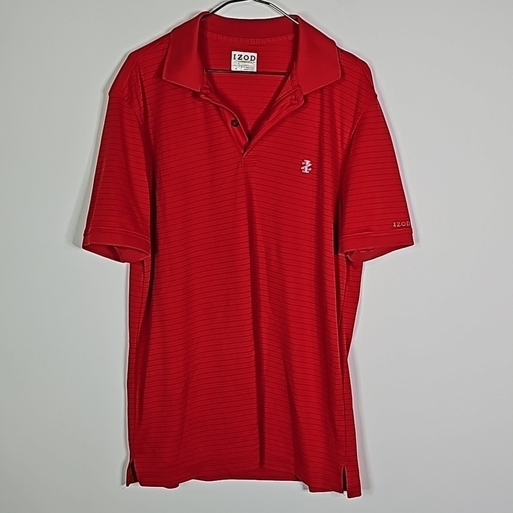Izod medium red short sleeve polo shirt